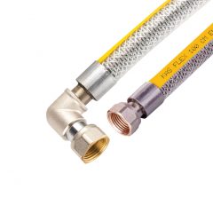 Braided-High-Quality-Gas-Connection-Hoses-EN-14800-Nut-Elbow-1-2