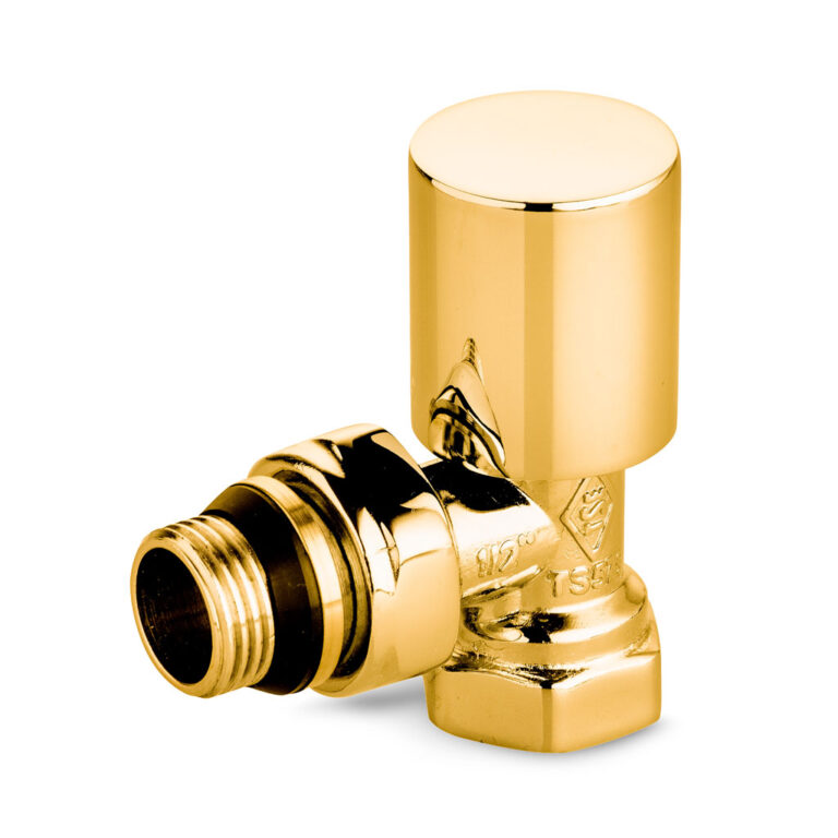 Angle Radiator Valve Gold - KAS Valve